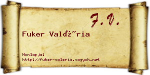 Fuker Valéria névjegykártya